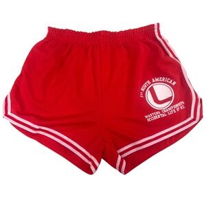 Vintage Velva Sheen Mens Red Track Shorts  Masters Championship USA LARGE